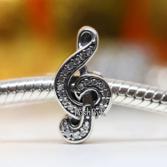PANDORA Sweet Music Treble Clef Note Charm 791381CZ - Picture 3 of 3
